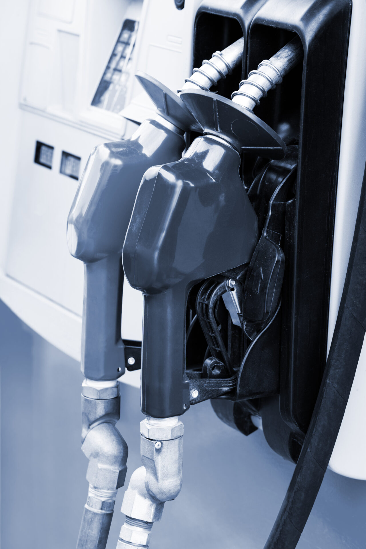 gas hoses on a gas station