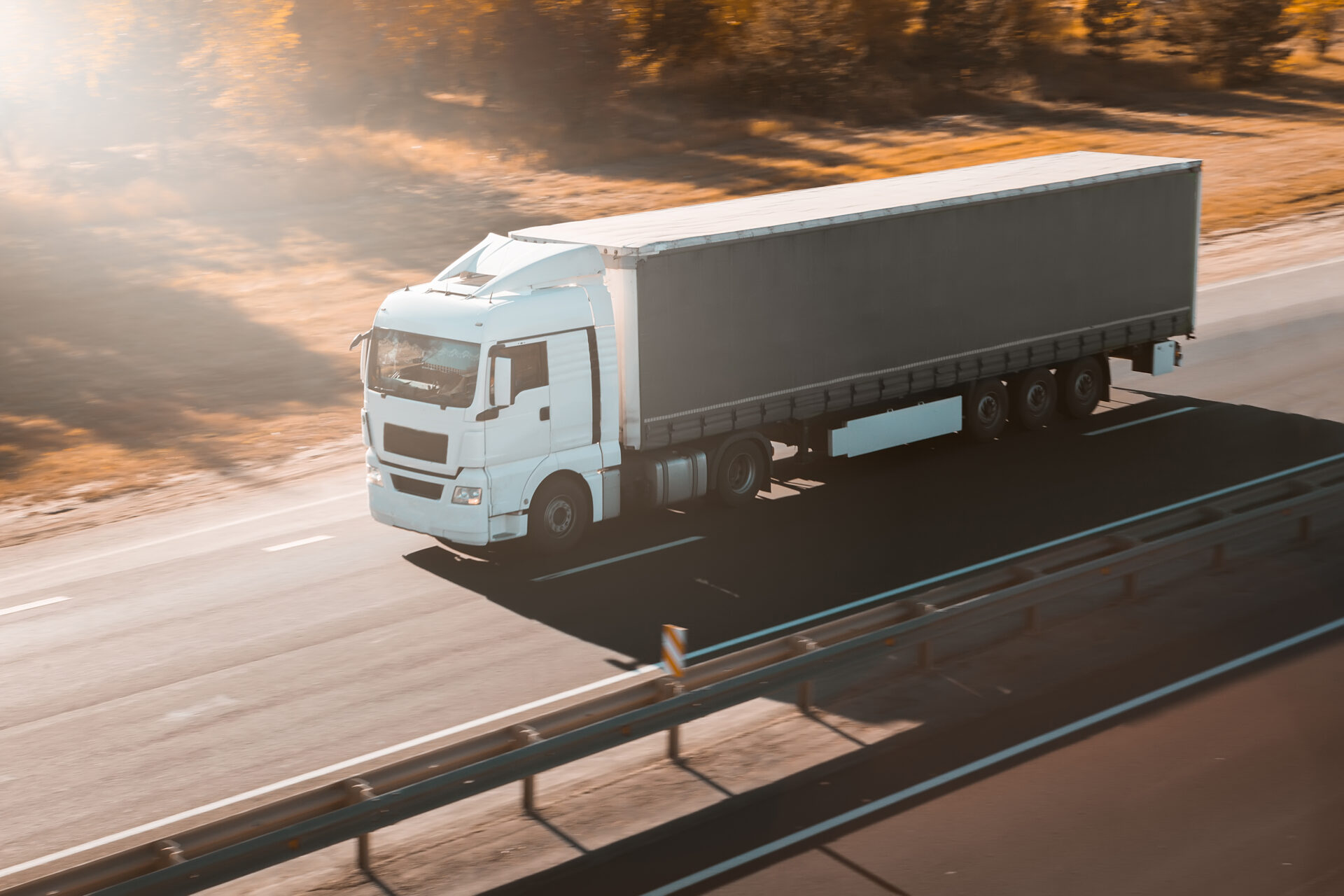 truck on the road freight transportation